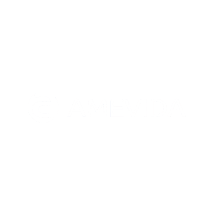 Amevida logo white