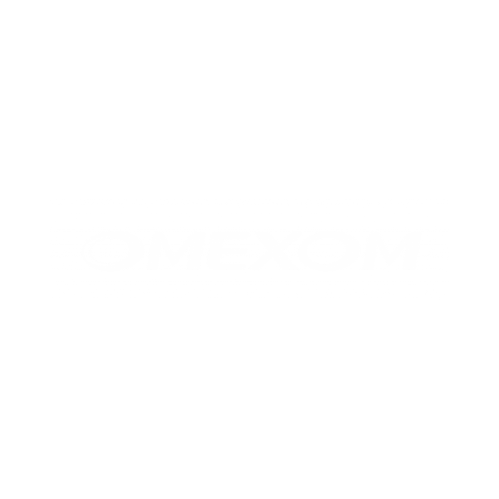 Omexom white logo