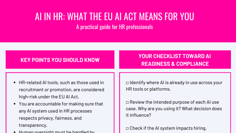 AI IN HR: WHAT THE EU AI ACT MEANS FOR YOU Image